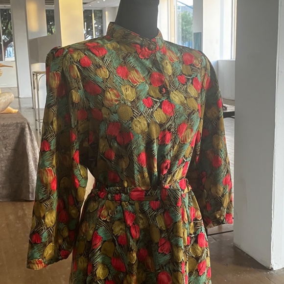 Vintage red yellow and green 2pc skirt set - Picture 13 of 16
